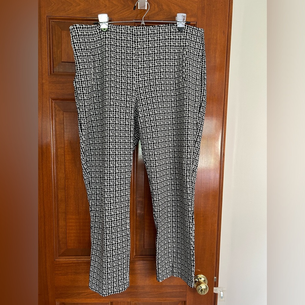 Chicos size 3: elastic waist pull on pants. Very comfortable.